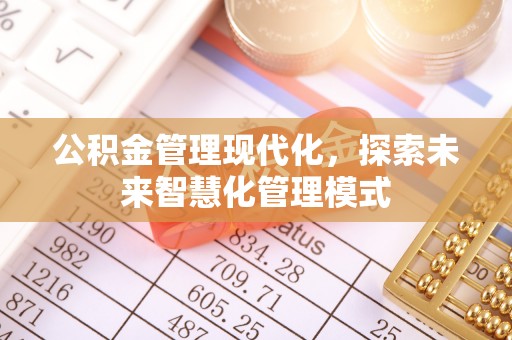 瑞芳公积金管理现代化，探索未来智慧化管理模式