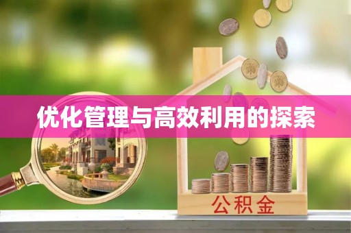 瑞芳优化管理与高效利用的探索