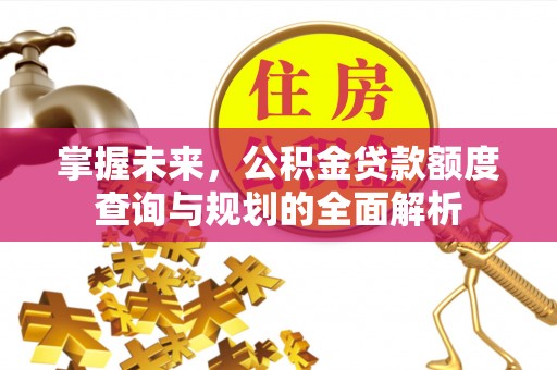 瑞芳掌握未来，公积金贷款额度查询与规划的全面解析