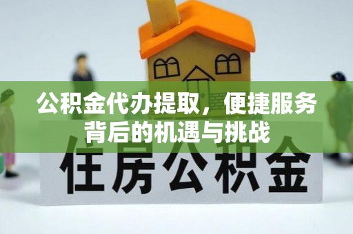 瑞芳公积金代办提取，便捷服务背后的机遇与挑战