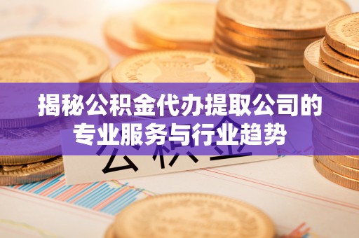 瑞芳揭秘公积金代办提取公司的专业服务与行业趋势