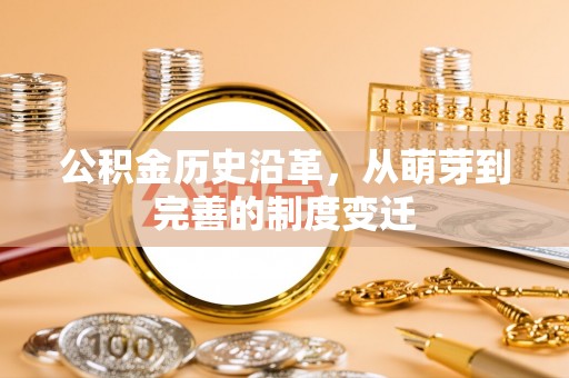 瑞芳公积金历史沿革，从萌芽到完善的制度变迁